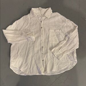 BB Dakota by Steve Madden Textured White Button Down Shirt